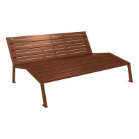 PROCITY Silaos Stackable Chair without Armrests - Seat made of galvanized steel (colorful), Frame made of steel (rust Corten effect).