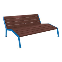 PROCITY LIEGESTUHL SILAOS - OHNE ARMLEHNE - STAHL & RECYCLING-KUNSTSTOFF: Sitzfläche aus Recycling-Kunststoff (Enzianblau), Gestel aus Stahl (Enzianblau)