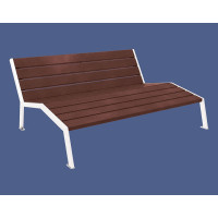 PROCITY SILAOS LOUNGE CHAIR - WITHOUT ARMREST - STEEL & RECYCLED PLASTIC: Seat made of recycled plastic (Pure White), frame made of steel (Pure White).