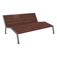 PROCITY LIEGESTUHL SILAOS - OHNE ARMLEHNE - STAHL & RECYCLING-KUNSTSTOFF: Sitzfläche aus Recycling-Kunststoff (Procity Grau), Gestel aus Stahl (Procity Grau)