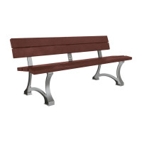 Procity bench Mora - steel & recycling plastic: Seat surface made of colorful recycled plastic, frame made of steel.