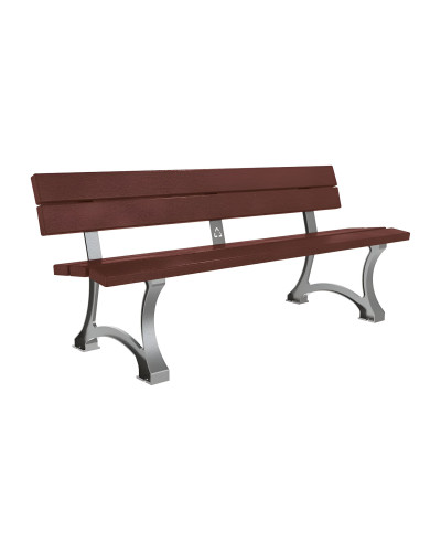 PRO-CITY SITZBANK MORA - STAHL & RECYCLING-KUNSTSTOFF: Sitzfläche aus Recycling-Kunststoff (Bunte), Gestell aus Stahl - Kaufen Sie im Online-Shop