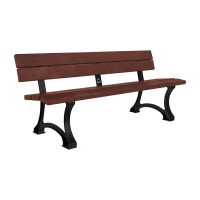PROCITY SITZBANK MORA - STAHL & RECYCLING-KUNSTSTOFF: Sitzfläche aus Recycling-Kunststoff (Tiefschwarz), Gestel aus Stahl (Tiefschwarz)