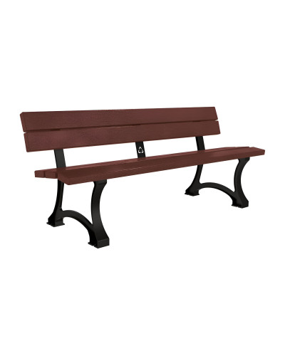 PRO-CITY SITZBANK MORA - STAHL & RECYCLING-KUNSTSTOFF: Sitzfläche aus Recycling-Kunststoff (Bunte), Gestell aus Stahl - Kaufen Sie im Online-Shop