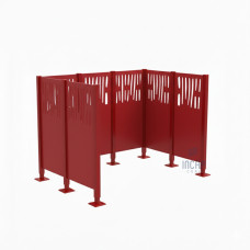 Garbage Can Privacy Screen Venice in Steel – Complete Set (1500x2225mm, Purple).