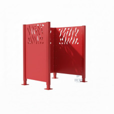 Trash Can Privacy Screen Venice  made of Steel – Complete Set (750x750 mm, Purple).