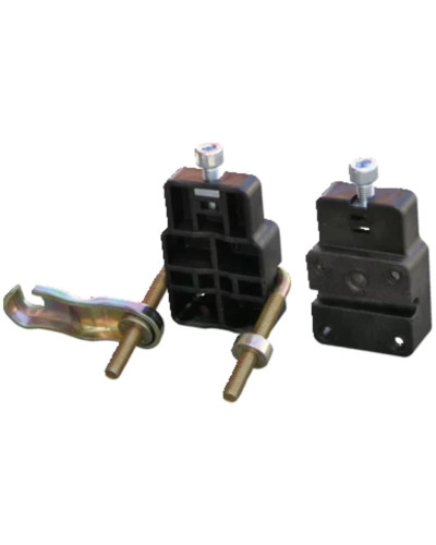 Uni-Barricade Bracket Set | Color: Black | Universal Mounting Bracket for Barricades