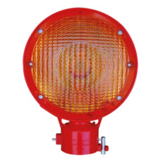 LED Warning Light Horizont | single-sided | Yellow | BASt-certified | Traffic Cone Light for Construction Sites