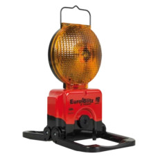 Warning Light Euro-Blitz compact Synchron LED | Battery | Single-sided | 69 flashes/min | 90h runtime | BASt-tested | rechargeable | Horizont