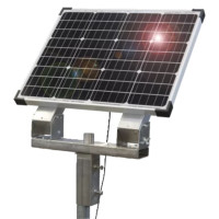 Solar-Nachrüstkit 50W | Stahl-Ausführung | Solarstation für Vorwarnstrahler | Ohne