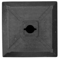 Fussplatte D80 ohne Griffe | Horizont |  Schwarz | Recyclingmaterial-Mix | 40 cm