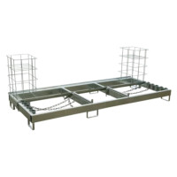 Combination storage and transport rack | for 20 foot plates, 10 ASG & 10 beacons | galvanized steel