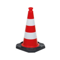 Traffic cones with heavy base (2,854 kg) | Horizont |Red | heavy-duty Polyethylene (PE) | Height 50 cm
