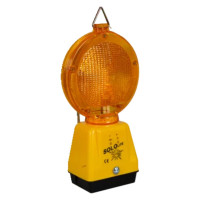 LED Warning Light Horizont | double-sided | Yellow | BASt-certified | Beacon Light for Construction Sites