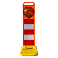 Warnbaken Klapp-Bake LED Flash | Einzelblitz | Orange | RA2 Reflexion | 500x187,5 mm | 69 bpm | horizont