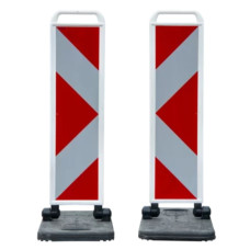 Folding Bake right/left double-sided RA2 arrow film | Horizont | Black / White | white | Polyethylene (HD-PE) Premium | 67.5 cm