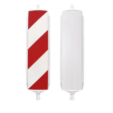 Traffic cone SD system | Left single-sided RA2 striped film | Horizont |   |white | Polyethylene (HD-PE) Premium | 30 cm