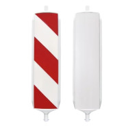 Sicherheitsbake SD-System | Rechts einseitig RA2 Schraffenfolie | Horizont |   |weiss | Polyethylen (HD-PE) Premium | 30 cm