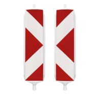 Safety Bollard KD System | Right/Left Double-Sided RA2 Arrow Film | Horizont |   |White | Polyethylene (HD-PE) Premium | 30 cm