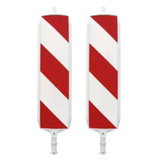 Safety post D-System | Right/right double-sided RA2 chevron film | Horizont |   |white | Polyethylene (HD-PE) Premium | 30 cm