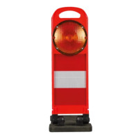 Warning light FlashMax LED | Red beacon body | Yellow flash | Battery | 69 bpm | 160h | BASt WL4 L8M/L8L | Horizont
