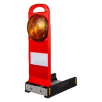 FlashMax LED warning light | Red beacon body | Yellow flash | Stackable | 69 bpm | 160h | BASt WL4 L8M/L8L | horizont