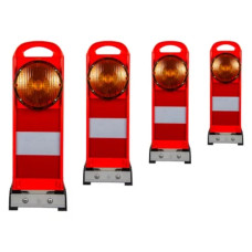 Warning Light FlashMax Synchro LED | Running Light | Red Warning Body | Yellow Flash | Stackable | 69 bpm | BASt WL4 L8M/L8L | Horizont