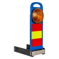 Warnleuchte FlashMax Stack LED | Blauer Bakenkörper | Gelber Blitz | Stapelbar | 60 bpm | 160h | BASt | horizont