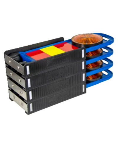 H1: BASt-geprüfte Warnleuchte FlashMax Stack LED | StVO-konform | Gelber Blitz