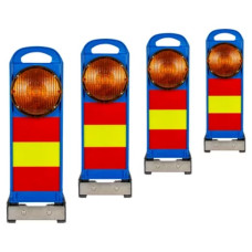 Warning light FlashMax Stack Synchro LED | Blue casing | Yellow flash | Stackable | 69 bpm | 160h | BASt WL4 L8M/L8L | Horizont