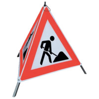 Folding sign VZ123 | Horizont | white | Polyethylene (PE) | Height 97 cm