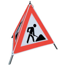 Folding sign VZ123 | Horizont | white | Polyethylene (PE) | Height 97 cm