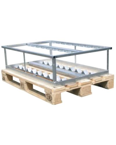 Transport box for folding barriers on Euro pallet | for 20 pieces
