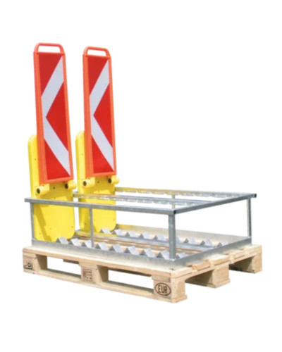 Transport box for folding barriers on Euro pallet | for 20 pieces