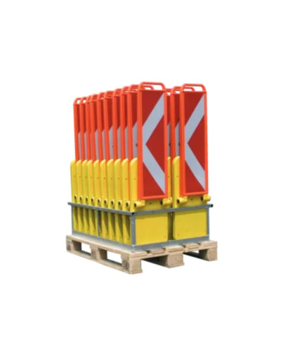 Transport box for folding barriers on Euro pallet | for 20 pieces
