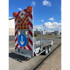 horizont Mobile Barrier Panel FA 2 | VZ 616 Small Version | with Loading Area | Road Traffic Regulations