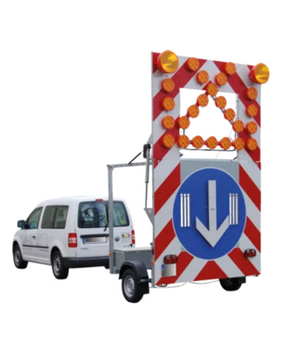 Horizont Mobile Barrier Panel FA 1 | BASt-Certified with Warning Light