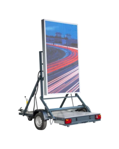 Horizont Event Table Lift+Rotate | Rotatable LED Advertising Board with Warning Light
