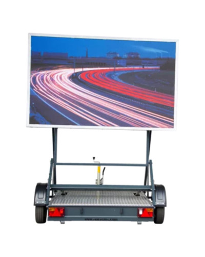 Horizont Event Table Lift+Rotate | Rotatable LED Advertising Board with Warning Light