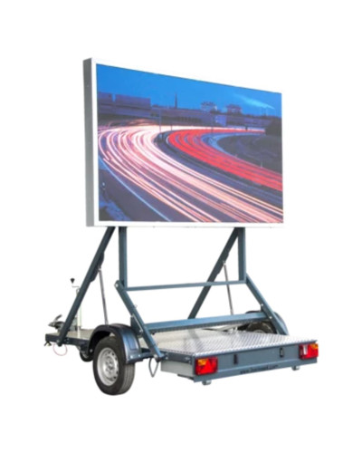 Horizont Event Table Lift+Rotate | Rotatable LED Advertising Board with Warning Light