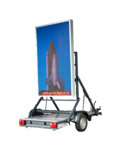 Horizont Event Table Lift+Rotate | Rotatable LED Advertising Board with Warning Light