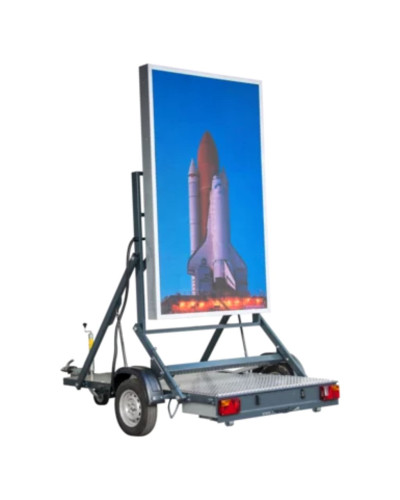 Horizont Event Table Lift+Rotate | Rotatable LED Advertising Board with Warning Light