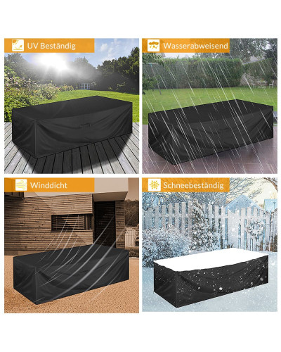 Gartenmöbel Set 9-tlg. Polyrattan Bali Inkl. Cover