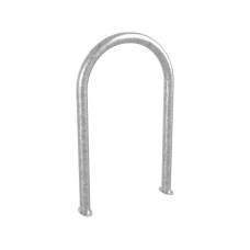 Bicycle Rack in Paper Clip Shape D 60 mm, 1 Bicycle, PROCITY: Metal - Hot-dip Galvanized, on Base Plates.