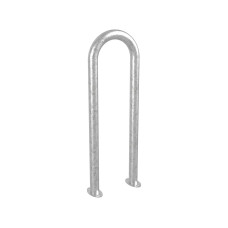 Bicycle Stand in Paperclip Shape D 50 mm, 1 Bicycle, PROCITY: Metal - Hot-dip Galvanized, on Base Plates.