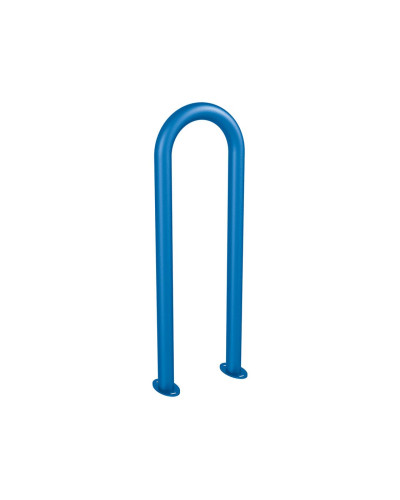 Buy Bike Rack in Paper Clip Shape D 50 mm, 1 Bike, PROCITY: Metal - Gentian Blue, on Ground Plates - Online Shop. Delivery available.