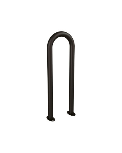 Buy Bicycle stand in paper clip shape D 50 mm, 1 bicycle, PROCITY: Metal - Deep Black, on floor plates online.