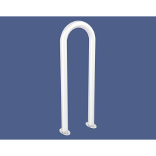 Bike rack in paper clip shape D 50 mm, 1 bike, PROCITY: Metal - Pure White, on floor plates.