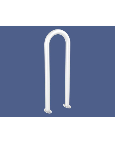 Buy Bike rack in paper clip shape D 50 mm, 1 bike, PROCITY: Metal - Pure White, on floor plates online.