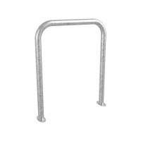 Curved Bicycle Rack, 1 Bike, PROCITY: Metal - Hot-Dip Galvanized, on Base Plates